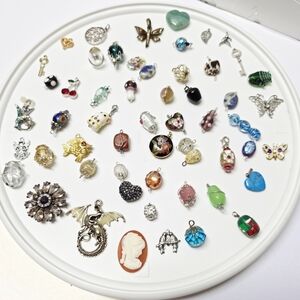 56 Piece Charms & Findings Jewelry Making Supplies Lot